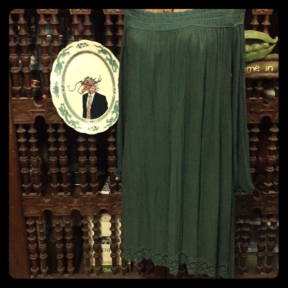 Tularosa Med Avery Olive Midi Dress Like New Rayon - Picture 1 of 8